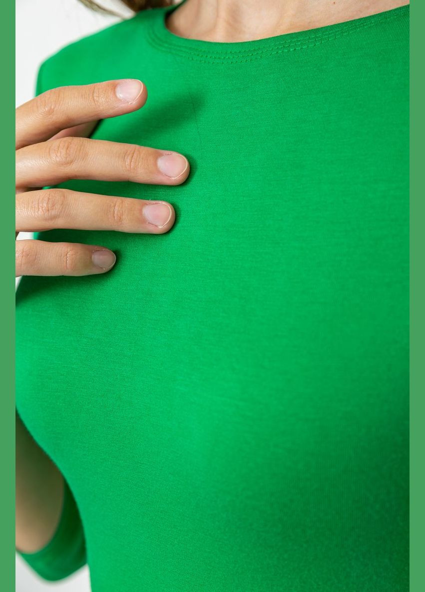 Зеленая футболка женская с удлиненным рукавом Ager 186R304