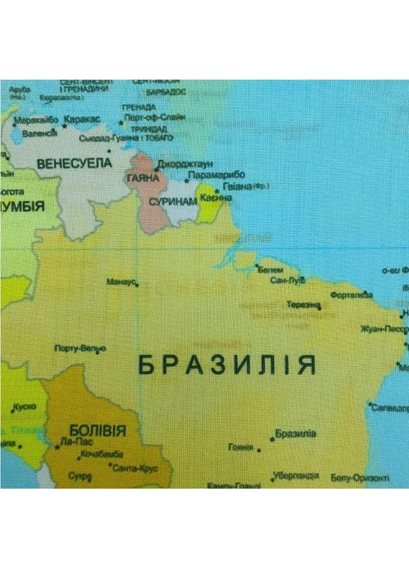 Карта мира " " /46586/ односторонняя 1500*760 на люверсах, полиэстер 4PROFI (393782278)