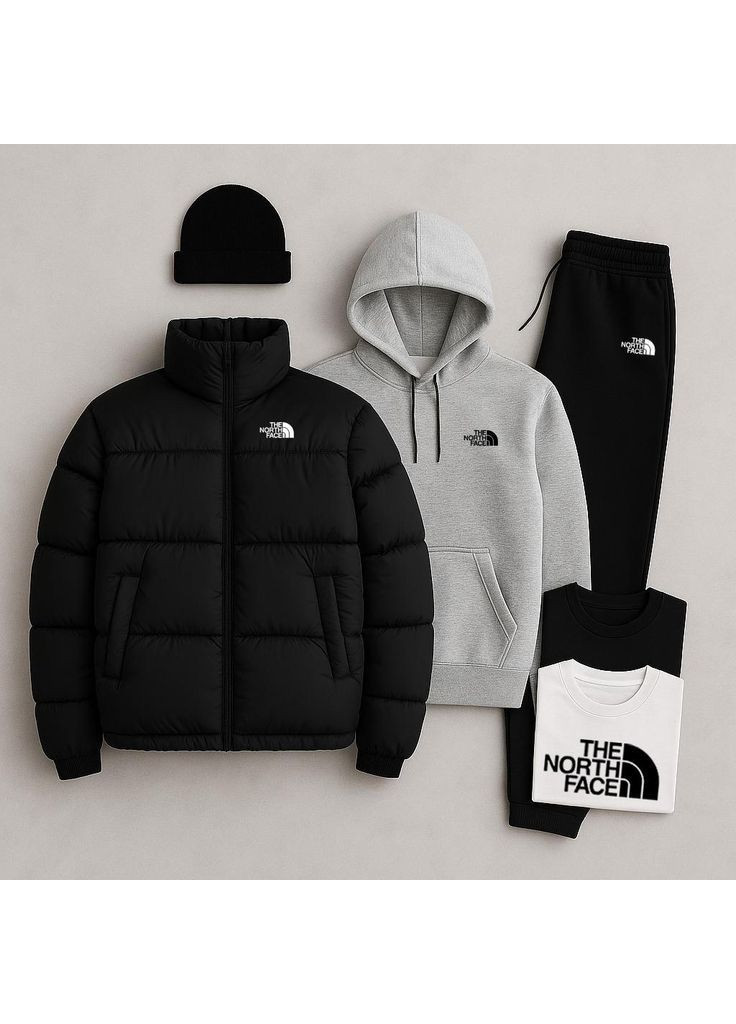 Комплекты 5в1 с ПУХОВИКОМ (ФУТБОЛКА НА ВЫБОР) No Brand (371575497)