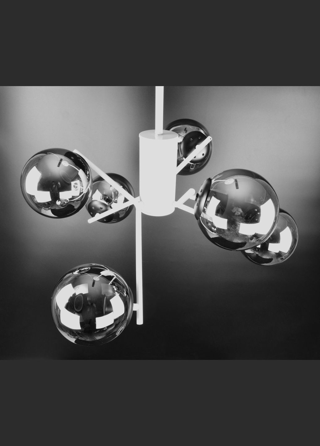 Люстра стельова на 6 лампочок 25967 Білий 70х63х63 см. Sunnysky (364496335)