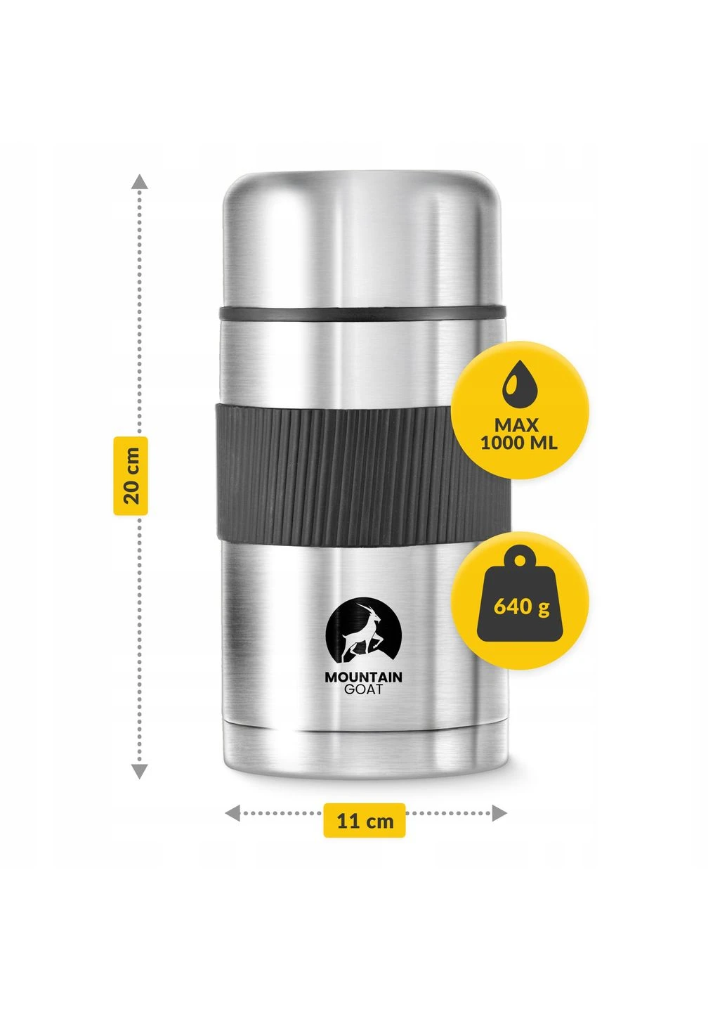 Термос для еды 1 л Silver () Mountain Goat P-5907739315809 (380887672)