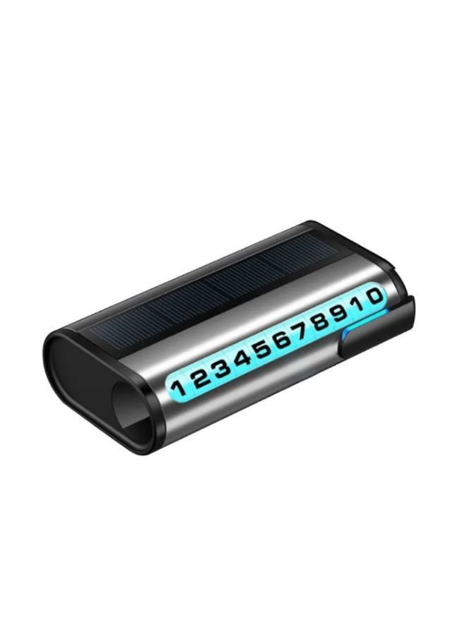 Паркувальна карта з підсвічуванням номера сонячної батареї, сіра No Brand (370368711)