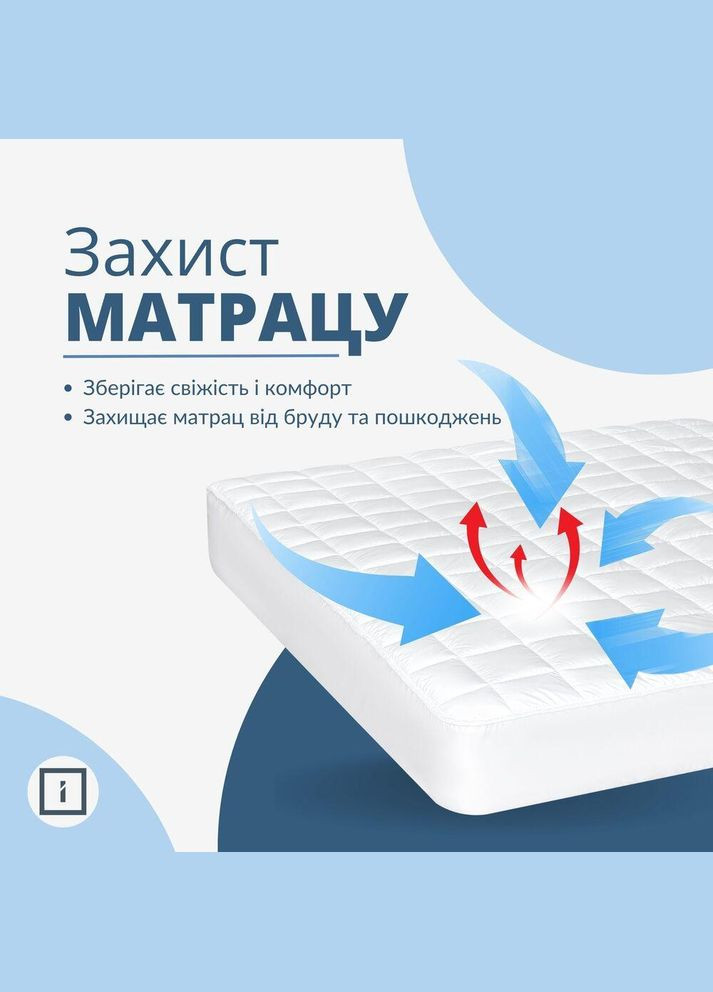 Наматрасник 160*200*35 SleepDream с натяжным бортом периметром, гипоаллергенный, плотный, защитный IDEIA (334726702)