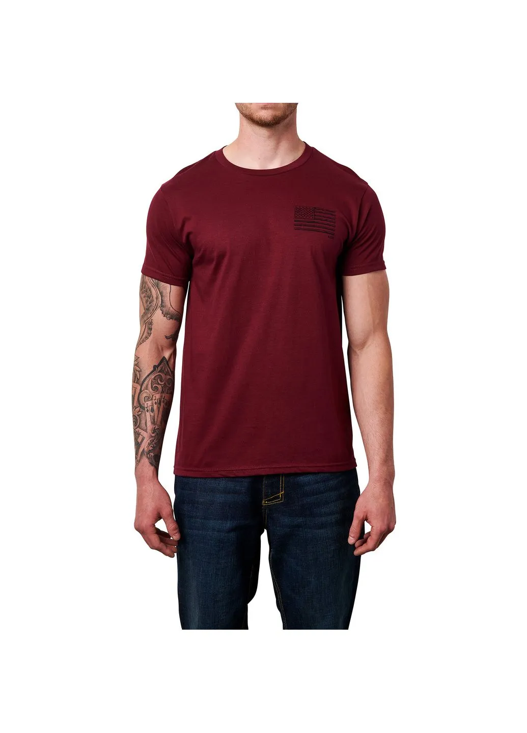 Футболка з малюнком American Flag Sticks Merlot 5.11 Tactical (385801475)