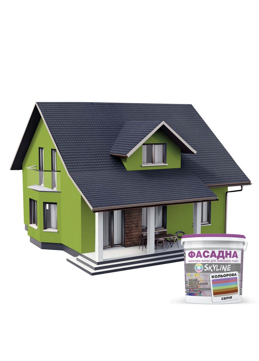 Фасадна фарба акрил-латексна 2060-G60Y 3 л SkyLine (289459193)