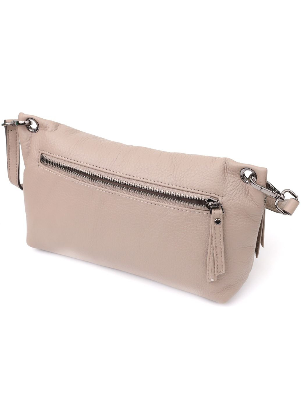 Сумка крос-боді через плече жіноча з натуральної шкіри Сірий 38272 Vintage (355245258)