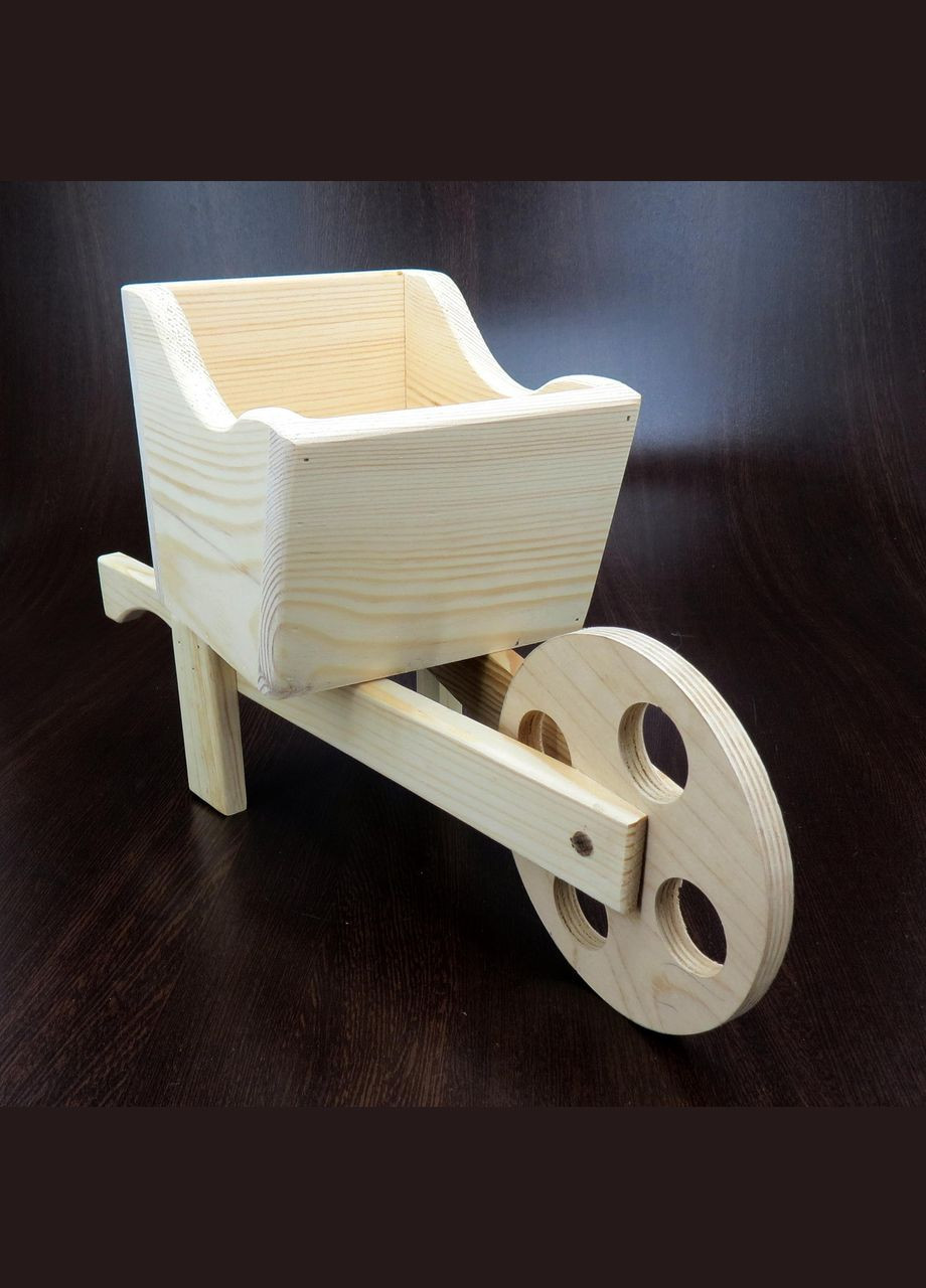 Кашпо из дерева Купальница ваниль (КАШ-002102) No Brand (328450386)