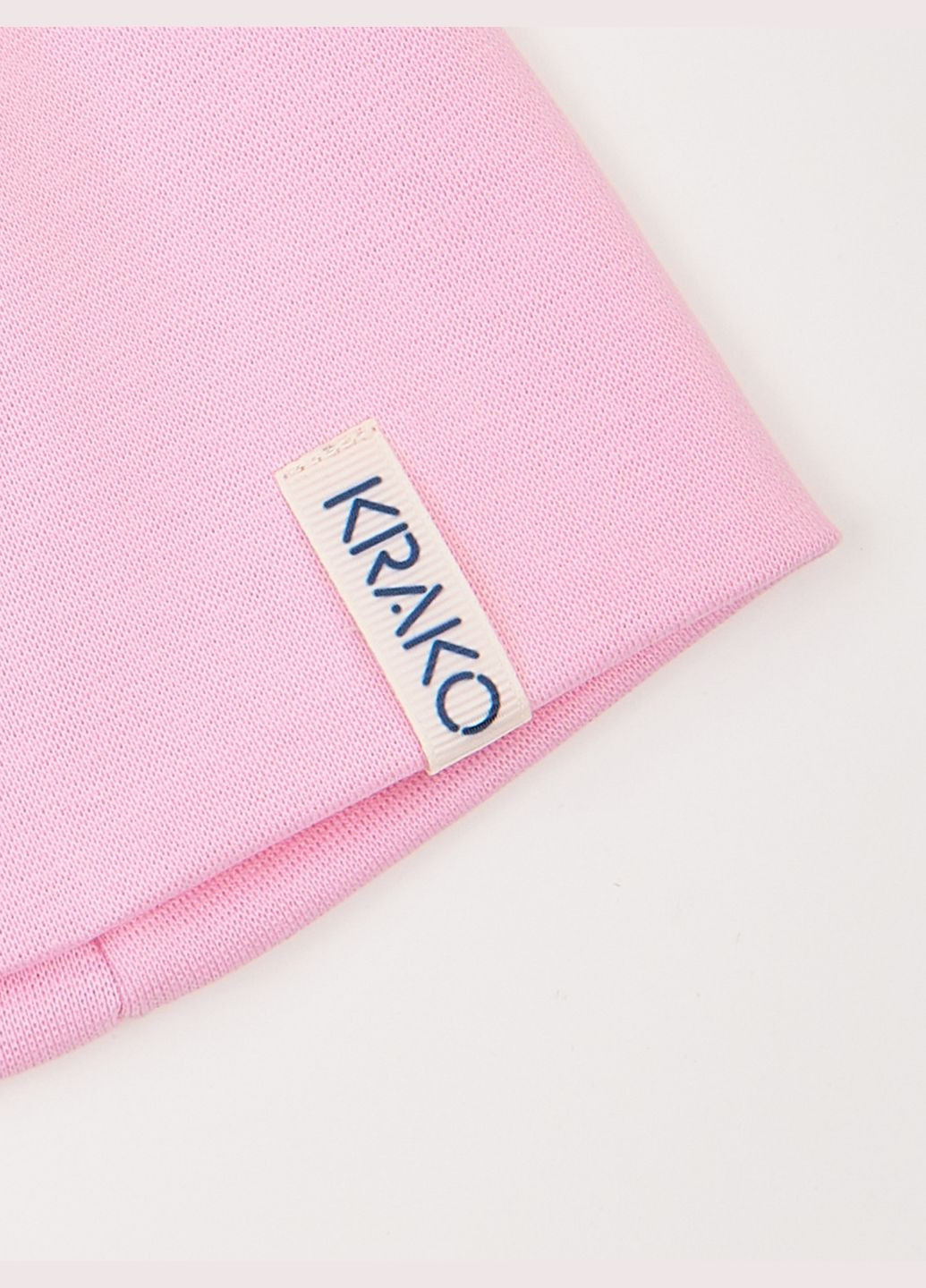Шапка для дівчинки демісезонна подвійна біні рожева KRAKO (323014875)