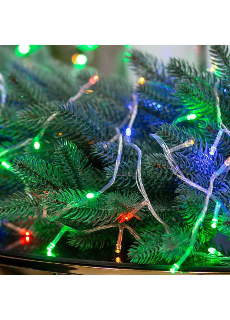 Гірлянда Нитка 190 LED довжина 18 метрів прозора, мультиколор No Brand (366221560)