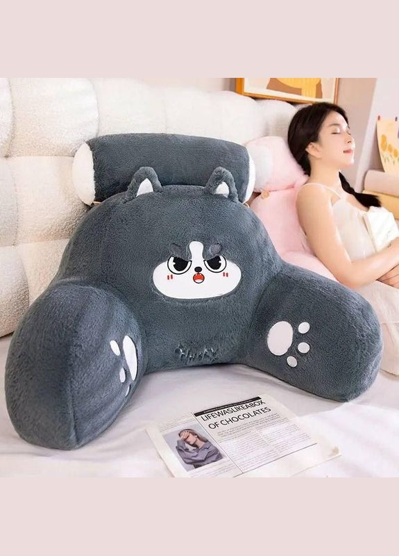 М'яка іграшкаподушка під спину, Ортопедична подушка для читання з окремою додатковою подушкою Fun Cat (312537609)
