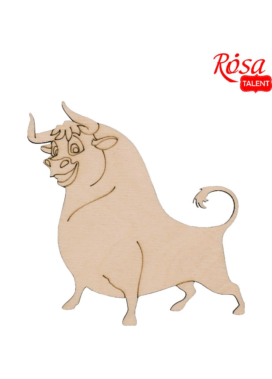 Заготовка „Бичок“ 5 фанера 9х9см 5шт Rosa Talent (362661551)