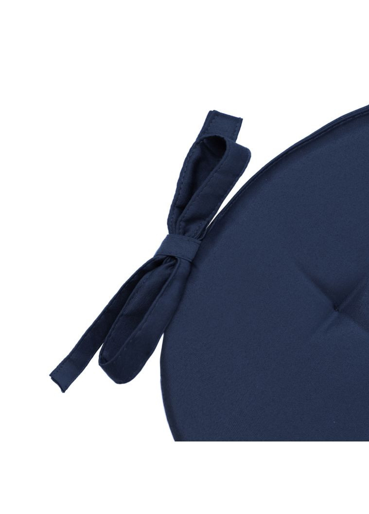 Подушка на крісло Ø 50х3 см темно-синій No Brand (325258971)