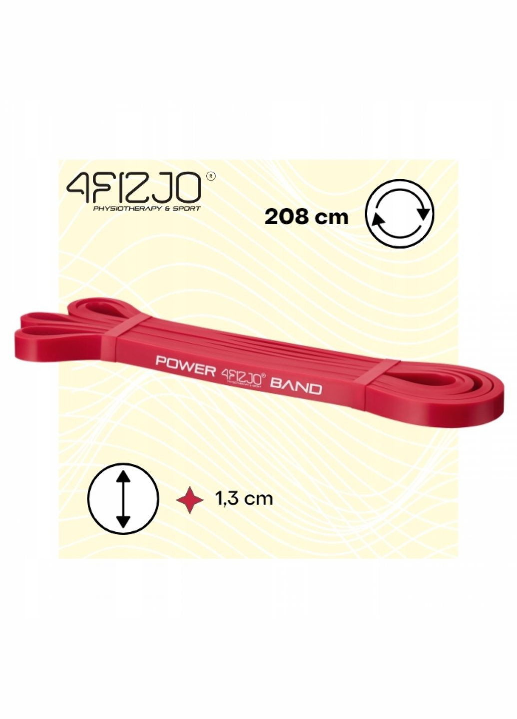 Еспандер-петля Power Band 13 мм 6-10 кг резина для фітнесу і спорту Red (P-5907222931059) 4FIZJO (301671658)