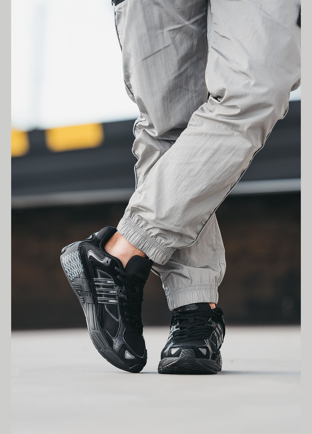 Чорні всесезон кросівки чоловічі adidas responce cl black | адідас респонс сл чорні No Brand