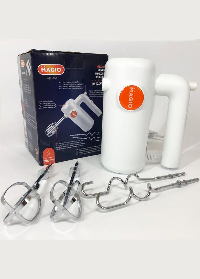 Міксер для кухні MG-232, Міксер для приготування крему, Ручний міксер CG-921 з насадками Magio (349511874)
