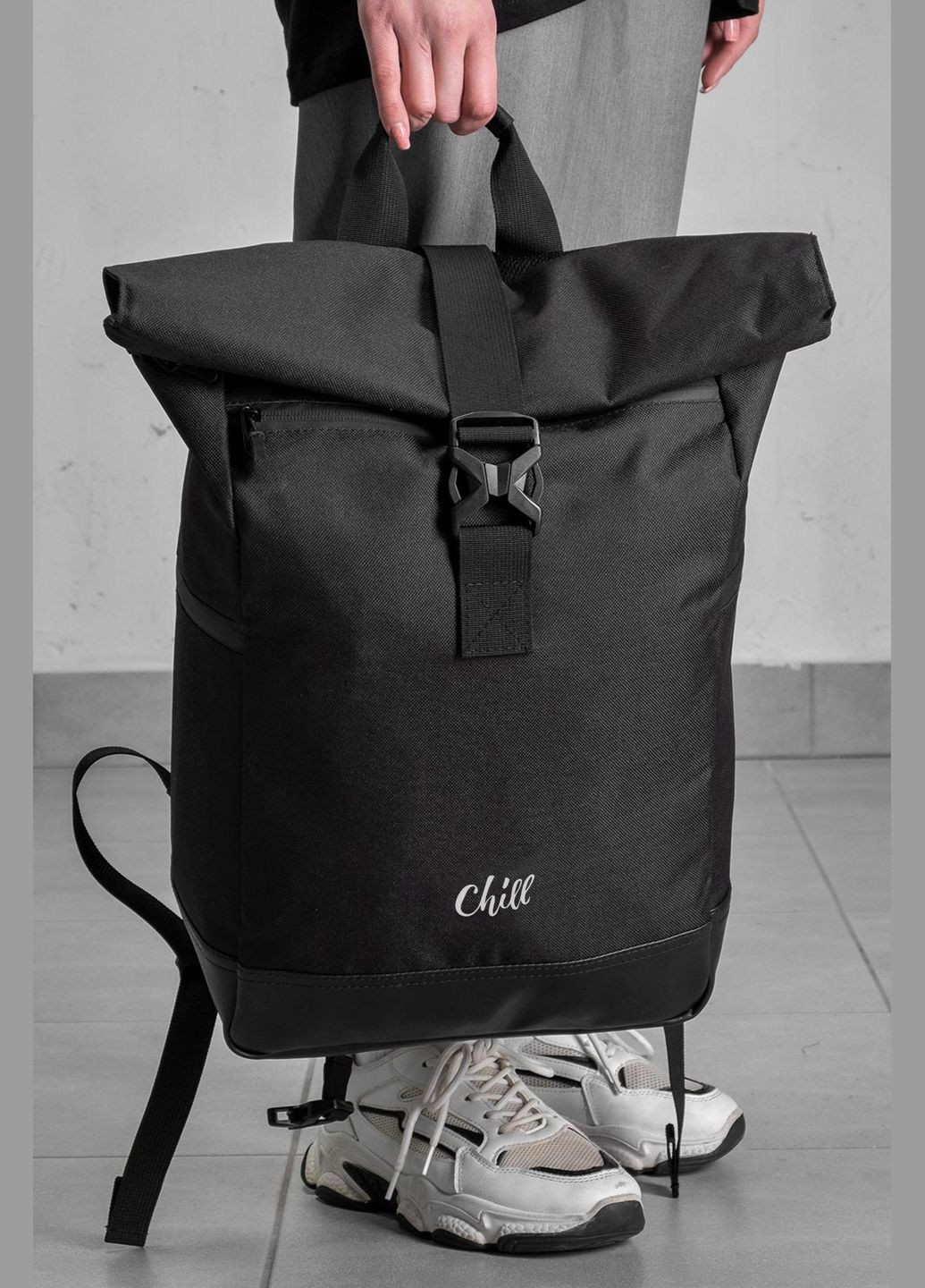 Женский Повседневный Рюкзак Роллтоп Школьный С Принтом Chill Without (346475669)