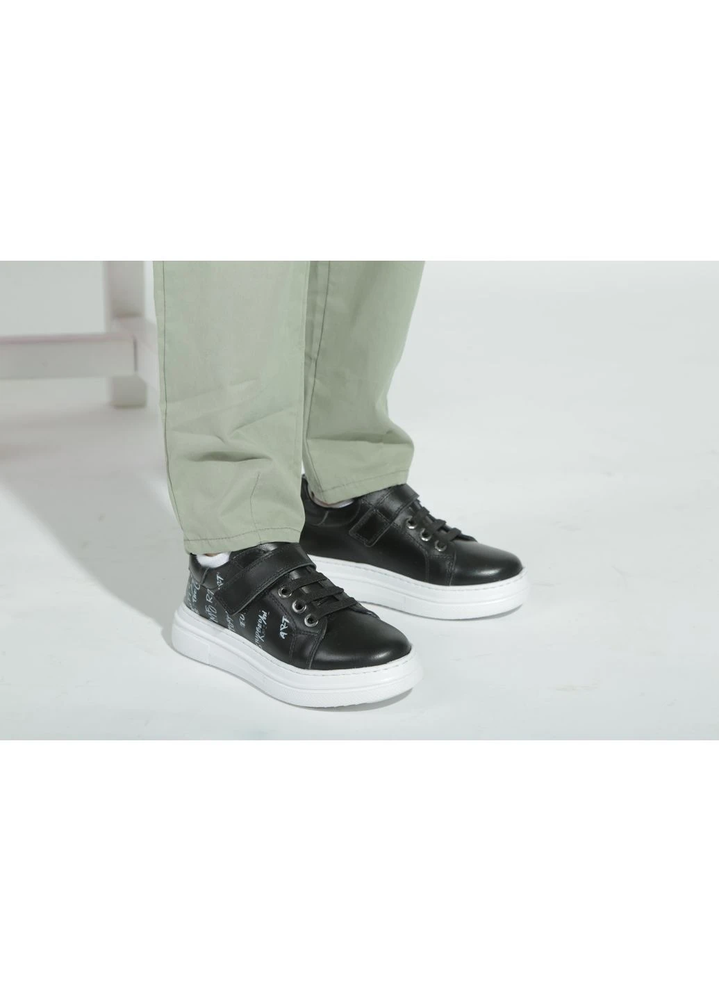 Ортопедические кроссовки для девочки 89black22 черные, Размер 27 (18 см.) Minimen (395473168)