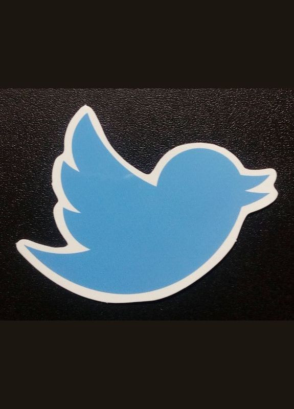 Стикер етикетка-наклейка самоклейка Twitter (7,5 см х 6 см) PTR P&S (317595609)