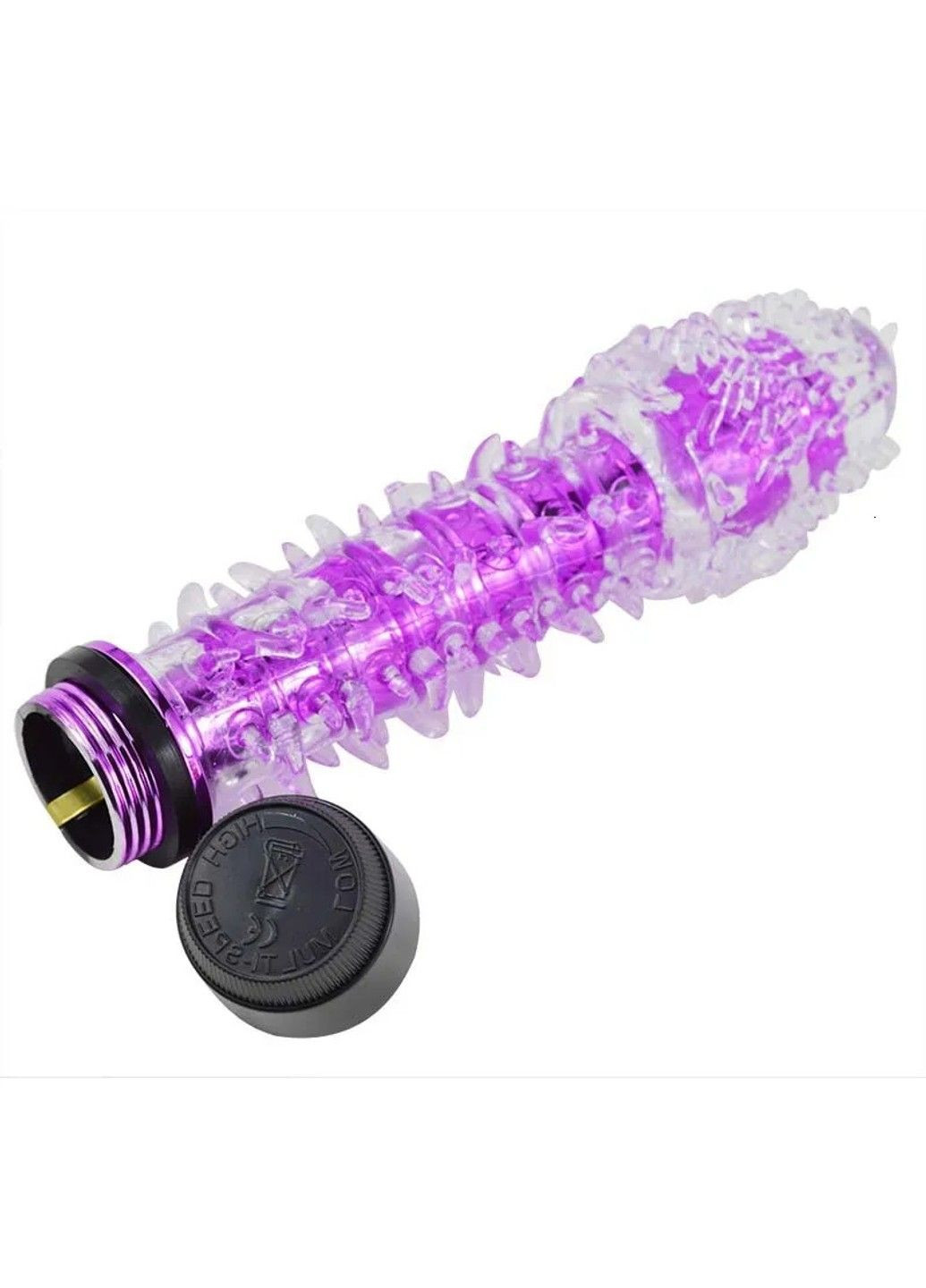 Мультискоростной вибратор с силиконовыми шипами ( фиолетовый, AAA ) We Love (284279342)