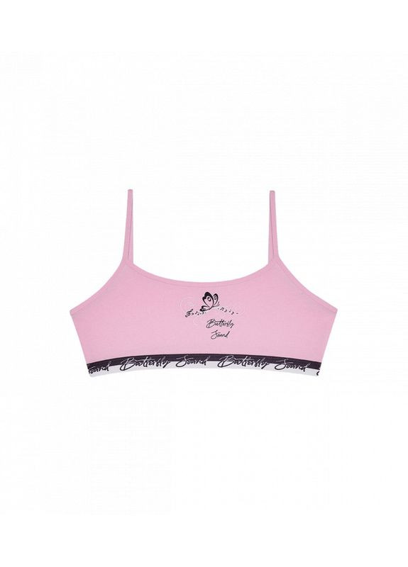 Розовый подростковый топ с принтом бабочка Donella хлопок