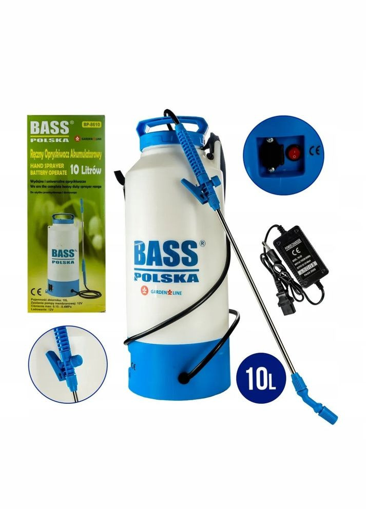 Обприскувач плечовий, акумуляторний, 10л, BH 8610 Bass Polska (368698034)