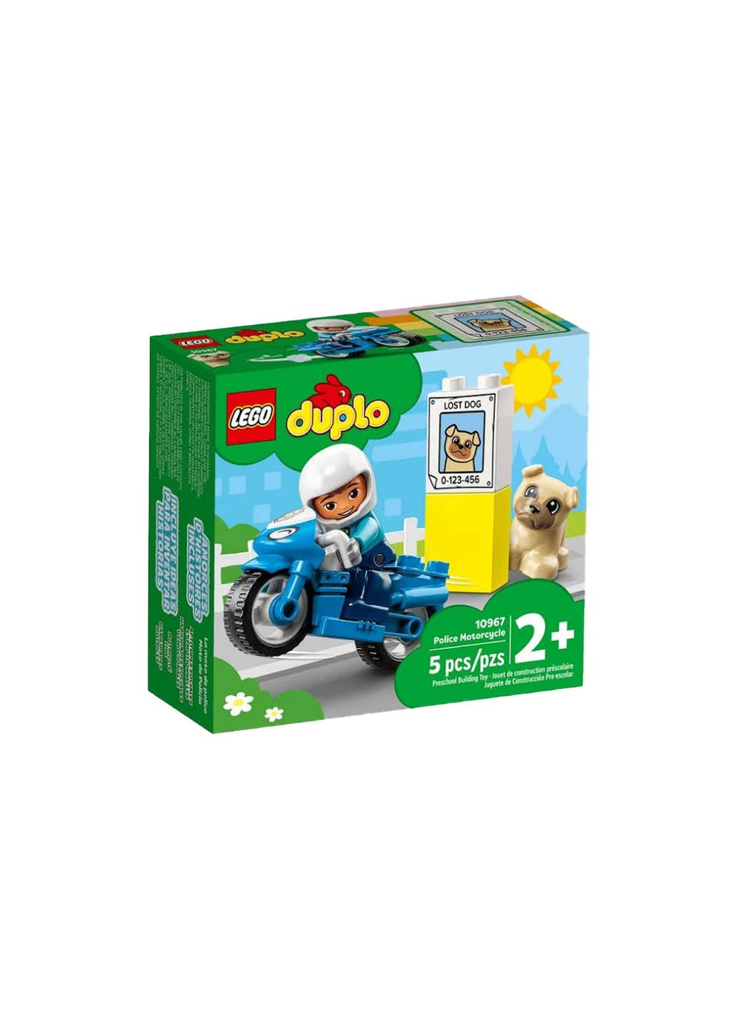 Конструктор DUPLO "Конструктор Полицейский мотоцикл" (10967) цвет разноцветный CB-00203326 Lego (314889944)