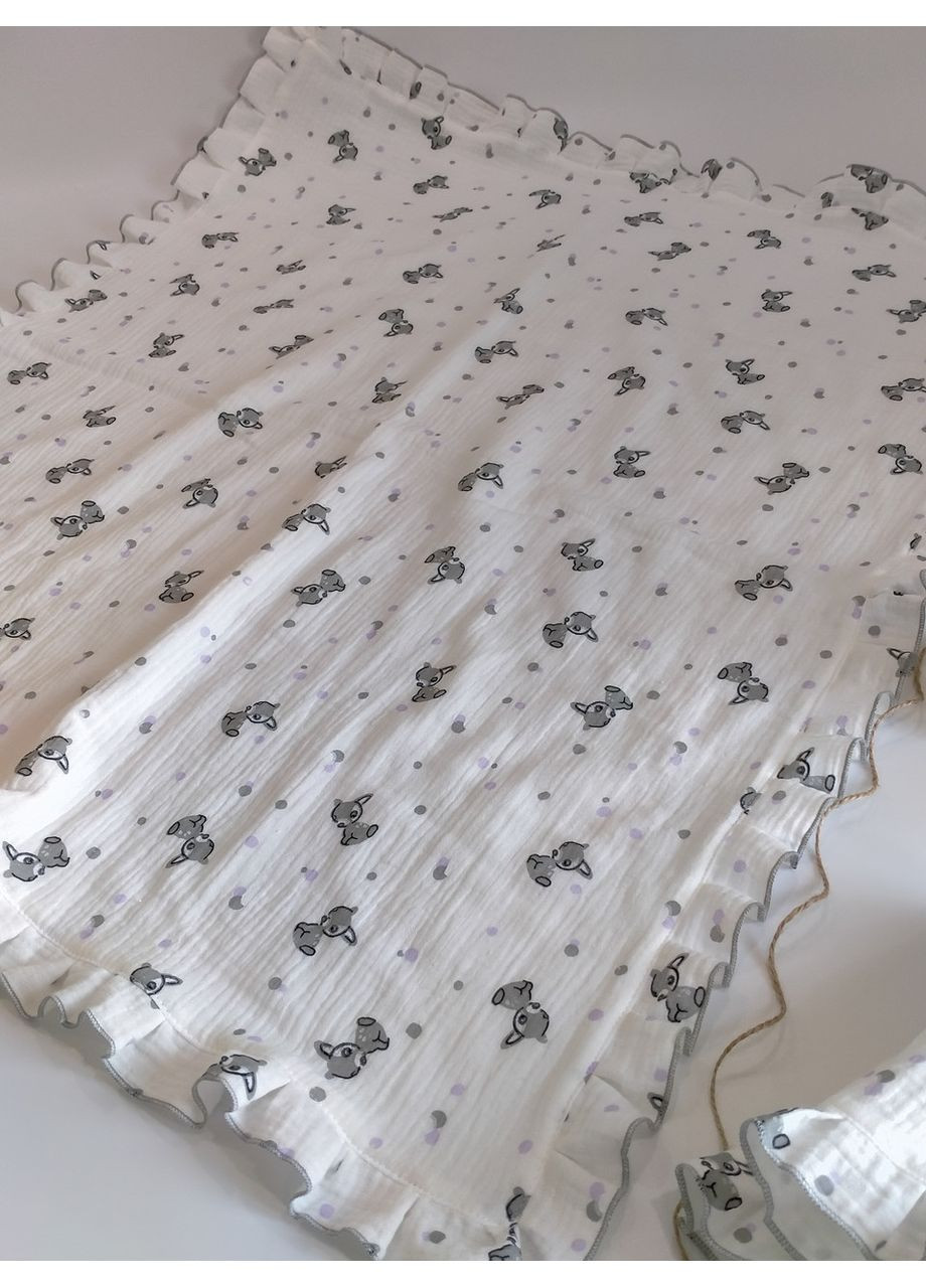 Мусліновий плед з рюшем, розмір 70*80 No Brand (370370180)