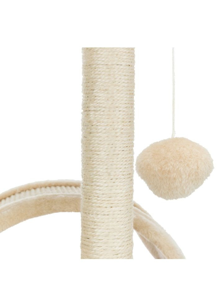 Цяпка Junior Vitoria для кошек с игрушкой на веревке сизаль/плюш бежевая 36х36х43 см Trixie (362701401)