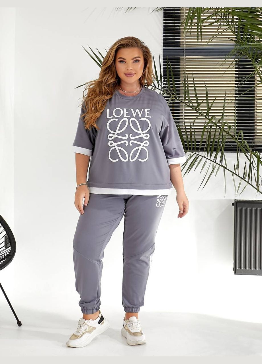 Жіночий прогулянковий костюм двійка кольору джинс New Trend (332980601)