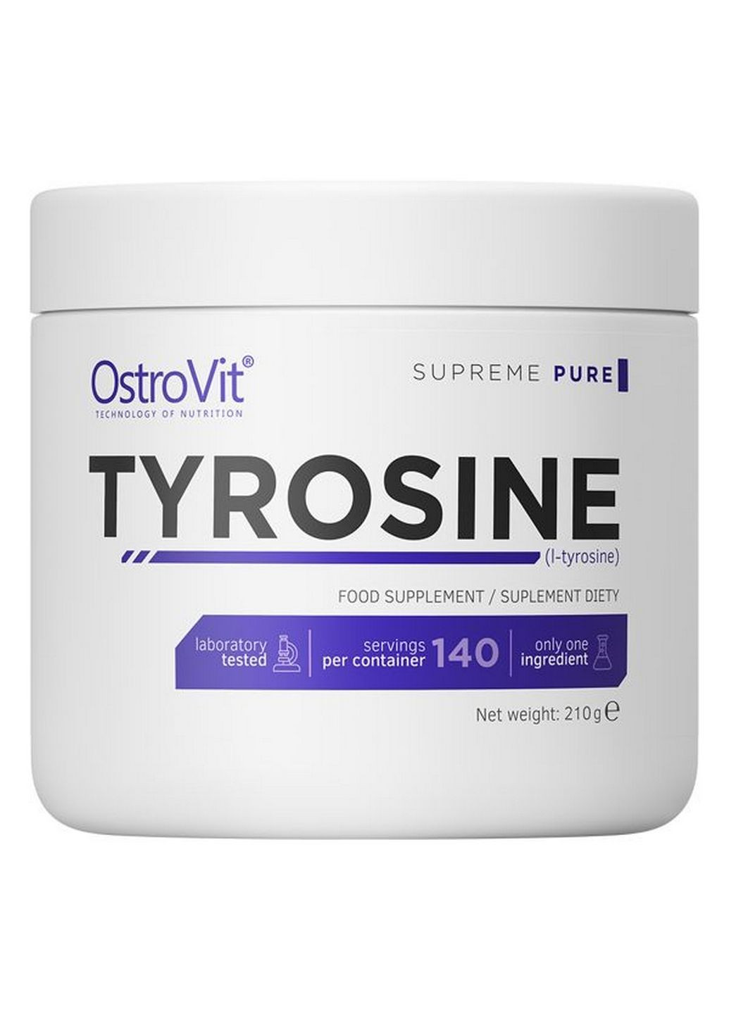 Амінокислота Tyrosine, 210 грам Без смаку Ostrovit (293342472)