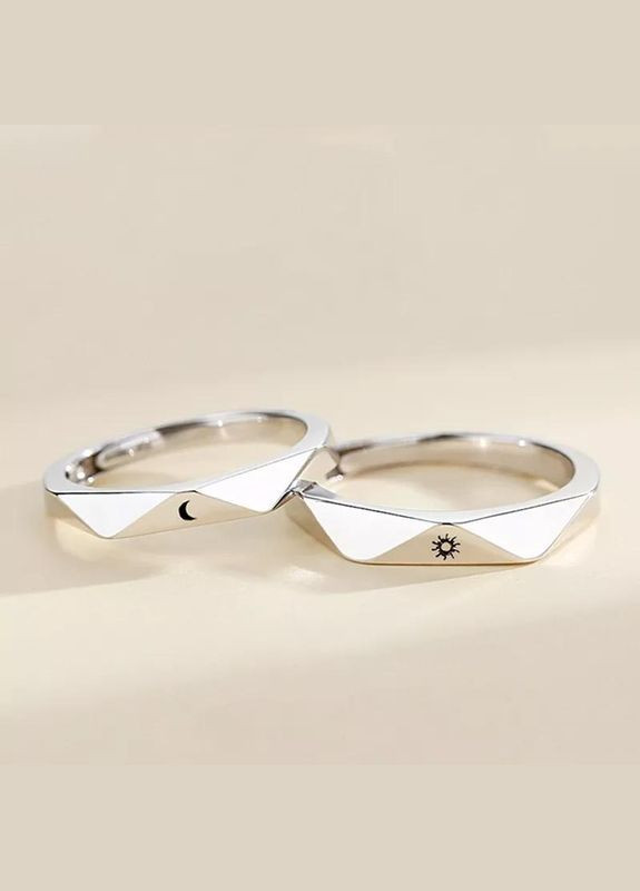 Парні каблучки "сонце і місяць", кільця, набір каблучок сонце і місяць, комплект кілець парних Fashion Jewelry (337718837)