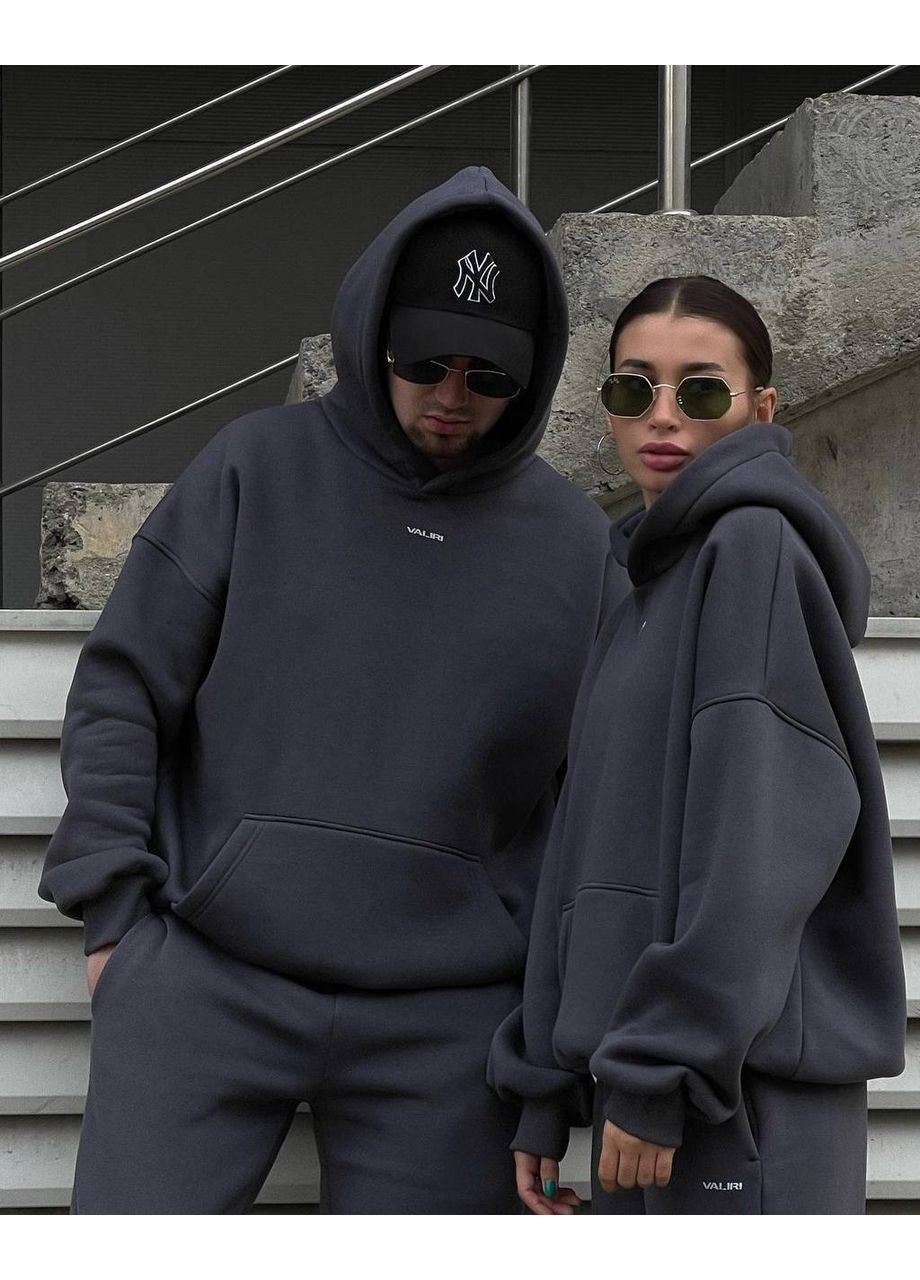 Графитовый демисезонный мужской спортивный костюм брючный Україна