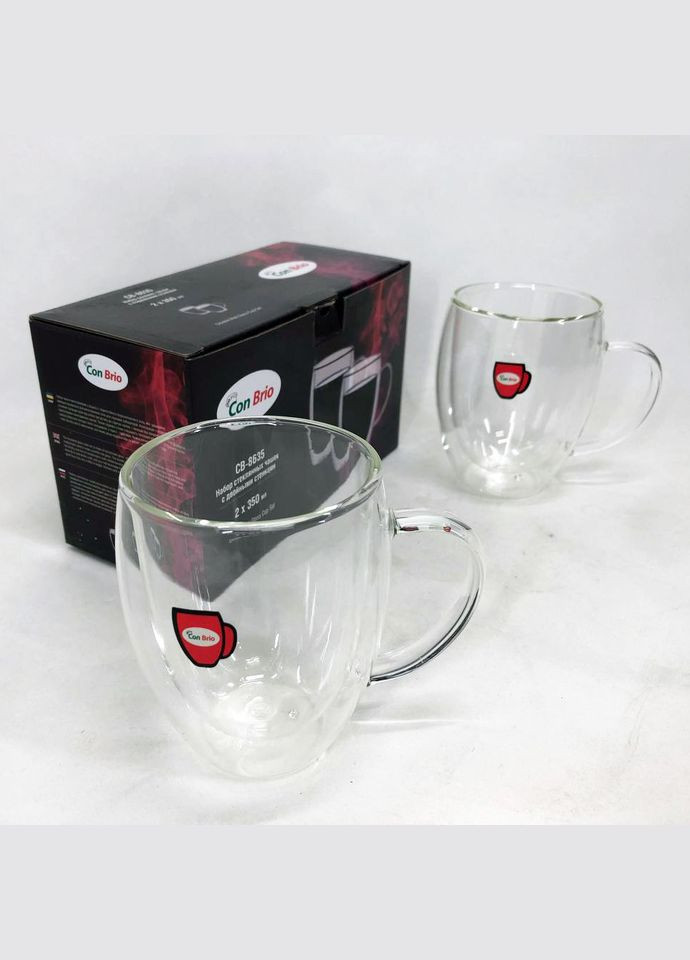 Набір чашок з подвійними стінками 2 шт, 350 мл (CB-8635-2) Con Brio (334007964)