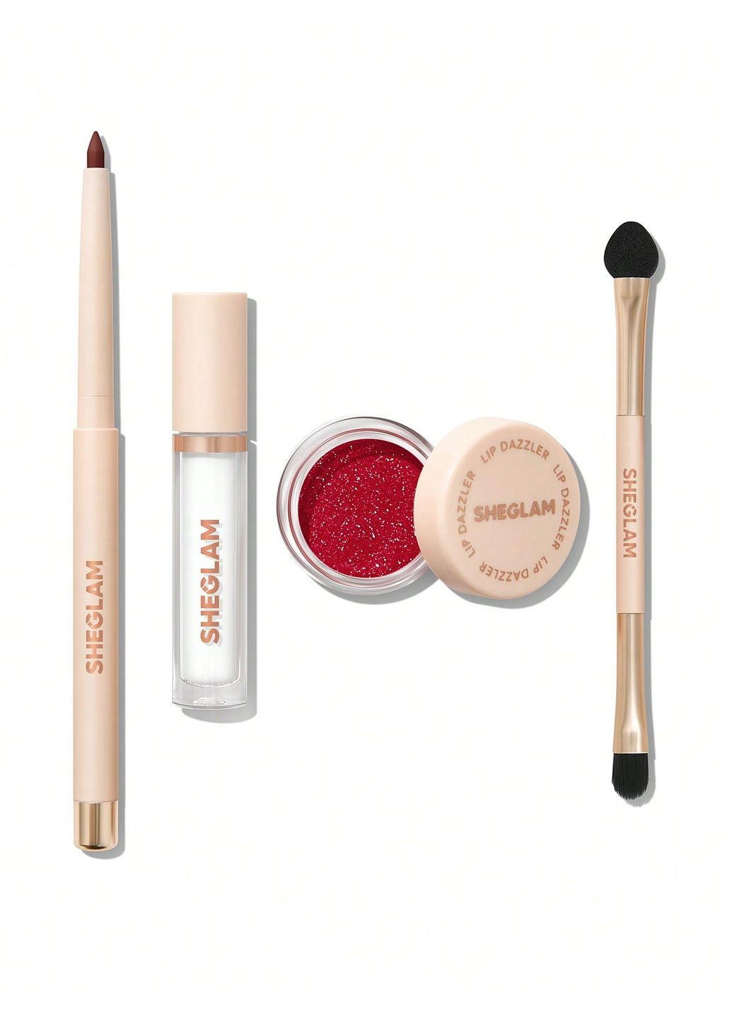 Набір блискіток для губ Lip Dazzler Glitter Kit, Curtain Call, 1,7 г / 0,2 г / 1,1 г Sheglam (367185195)