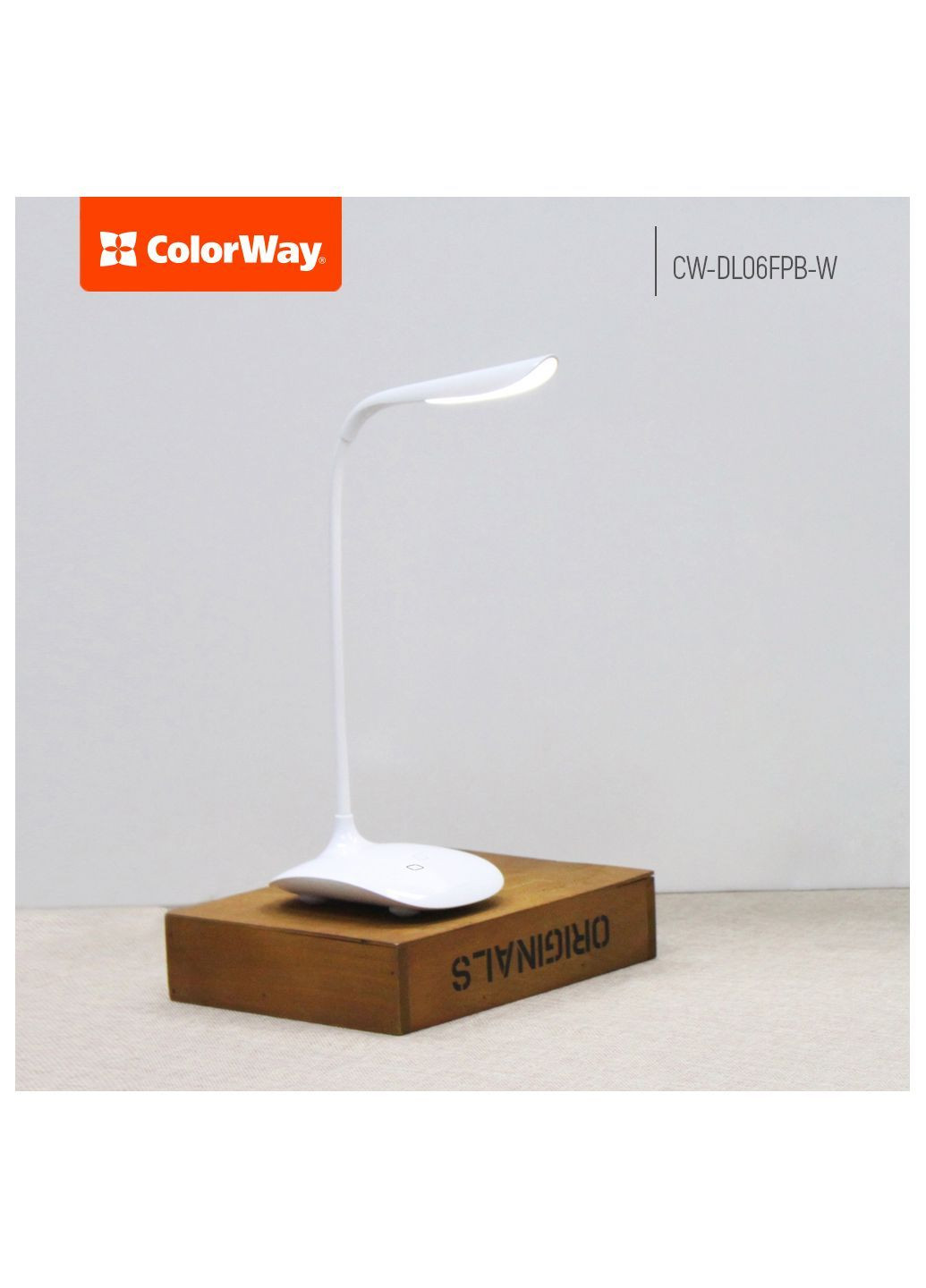 Настільна лампа на акумуляторі, робота з батареєю до 5 годин, USB, LED світильник з акумулятором Colorway Portable & Flexible (365833465)