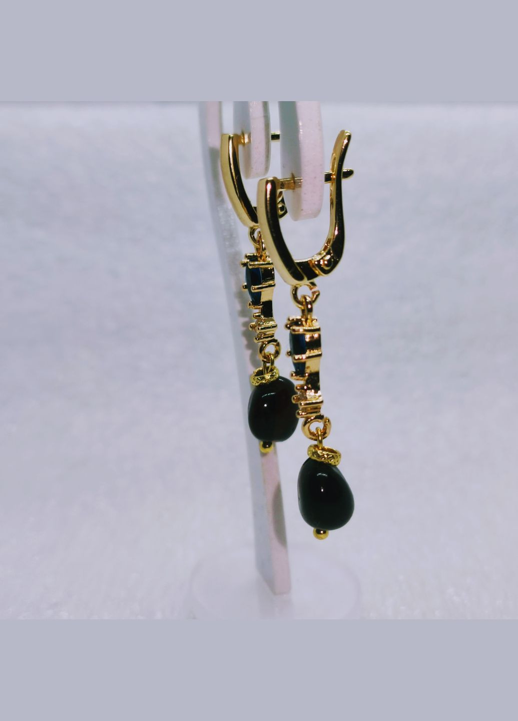 Сережки 3189 з натуральним бурштином MINOV (317271310)