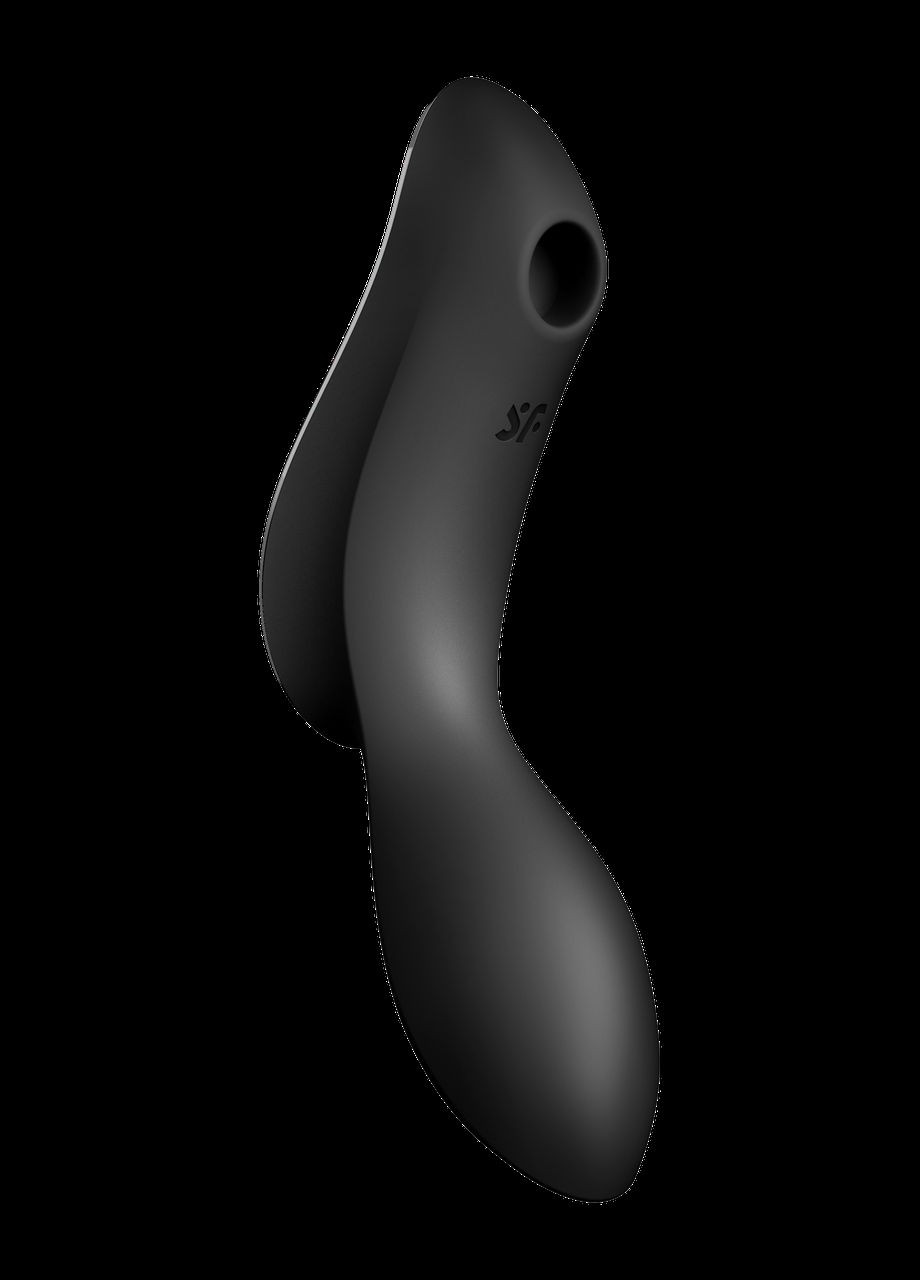 Двойной вибратор с вакуумной стимуляцией CURVY TRINITY 2 черный Satisfyer (303878950)