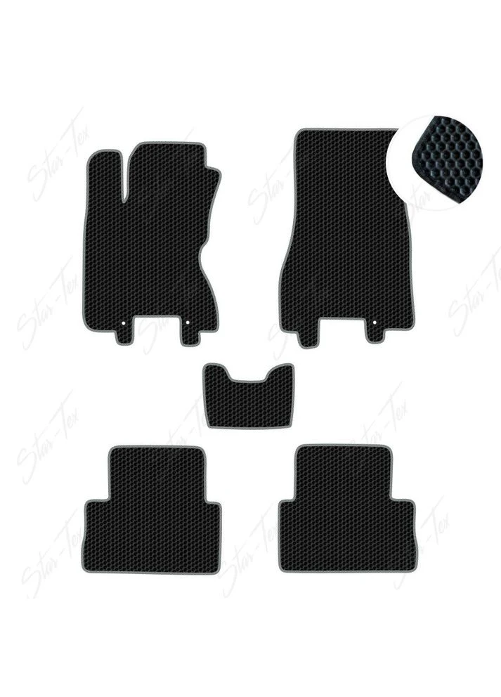 Комплект килимків до салону на Nissan X-Trail II (T31) (2007 - 2014) EVA/Сота велика Чорний + Сірий Star-Tex (385024820)