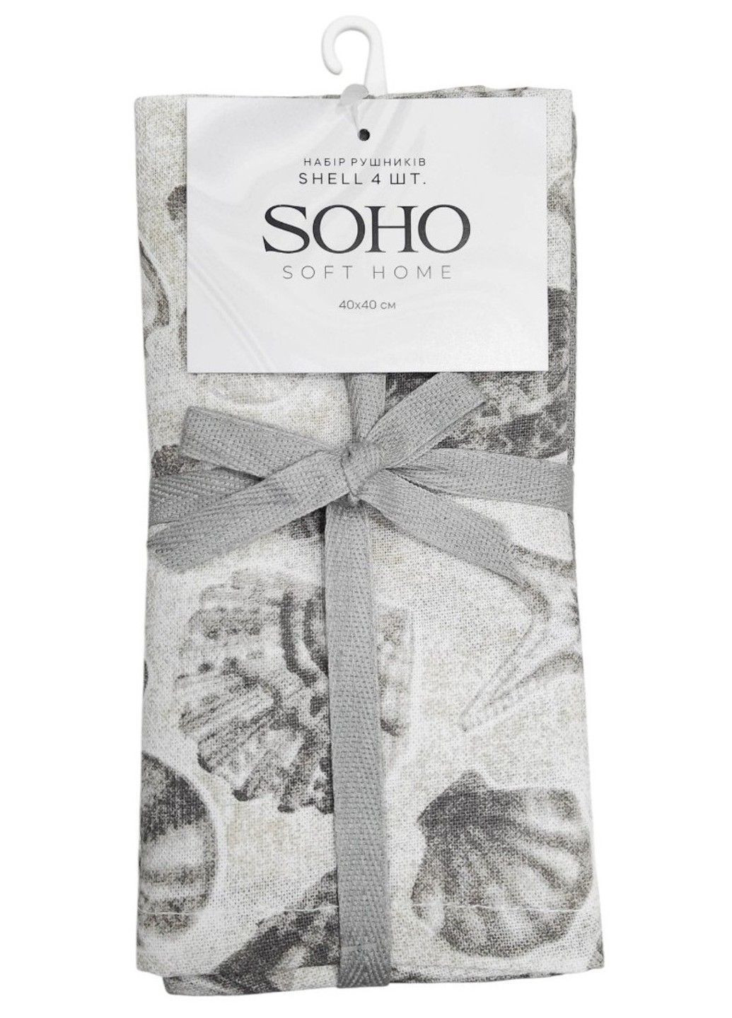 Кухонный текстиль Наб. марш. 40*40см хлопок 100% Shell 4 шт. Soho (365276938)
