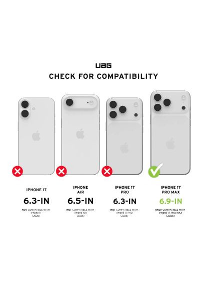 Чохол до мобільного телефона (114541113131) UAG iPhone 17 Pro Max Essential Armor MagSafe Ash (366105769)