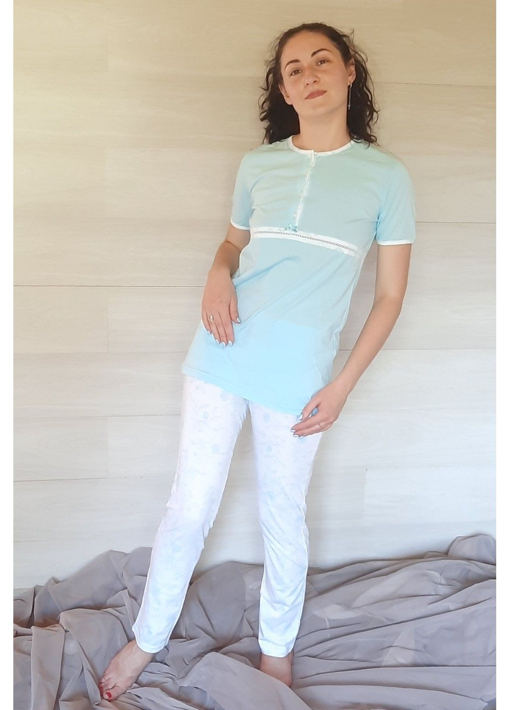 Світло-блакитна 7206 піжама жіноча Vilfram