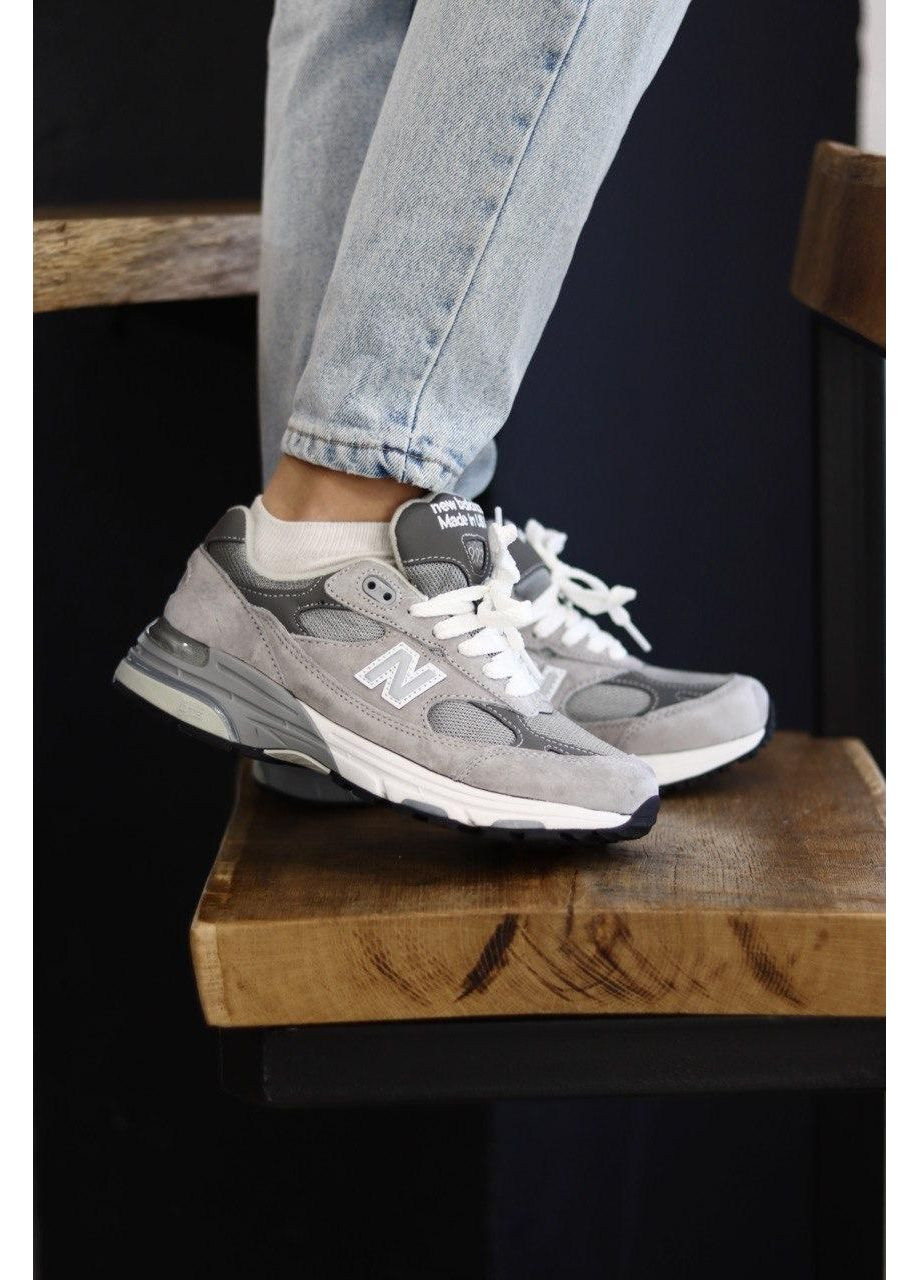 КРОСІВКИ ЖІНОЧІ NEW BALANCE 993 GREY WHITE НЬЮ БЕЛАНС 993 No Brand сірі демісезони (369389642)