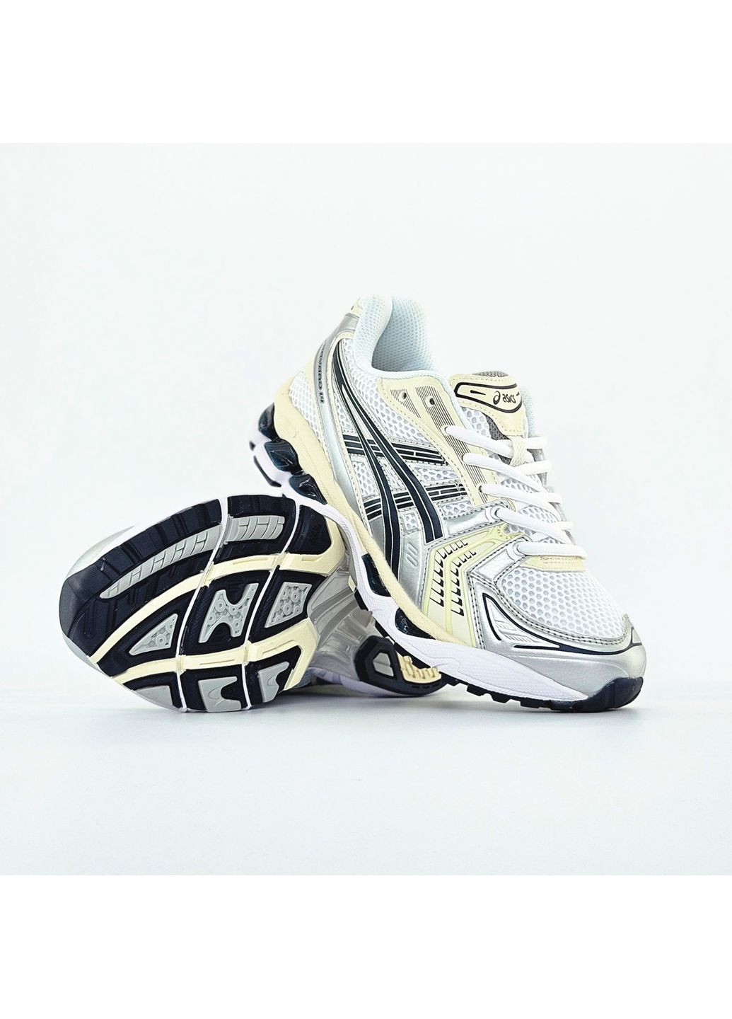 Кросівки жіночі і чоловічі Asics Gel-Kayano 14 white grey black | Асікс Гель-Каяно 14 білі сірі чорні No Brand білі демісезони (363176555)