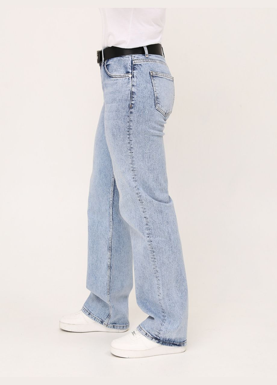 Джинси жіночі прямі світло-сині із середньою посадкою довгі Пряма Angelina Mara - (294909100)