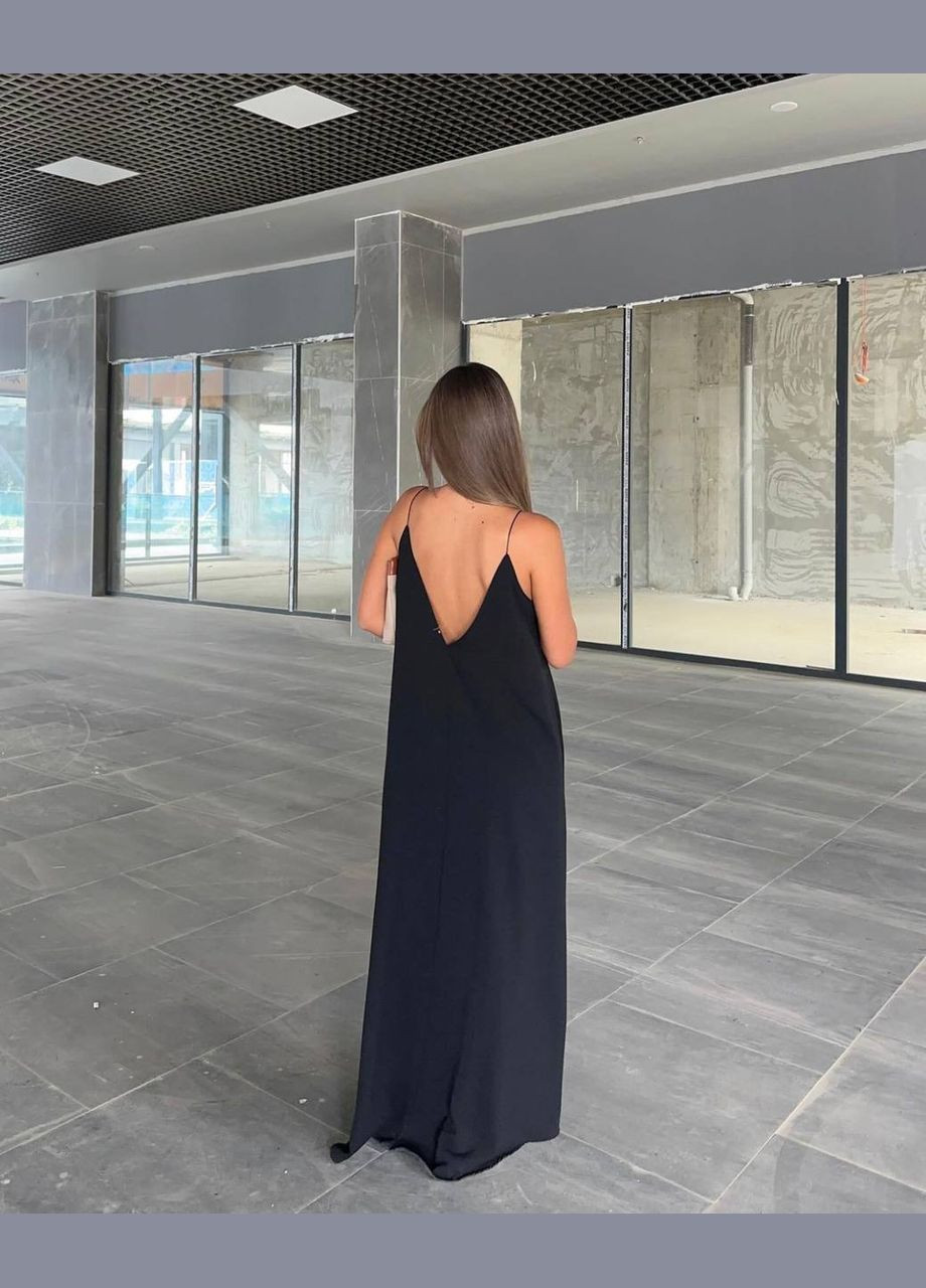 Чорна кежуал сукня N.Family однотонна