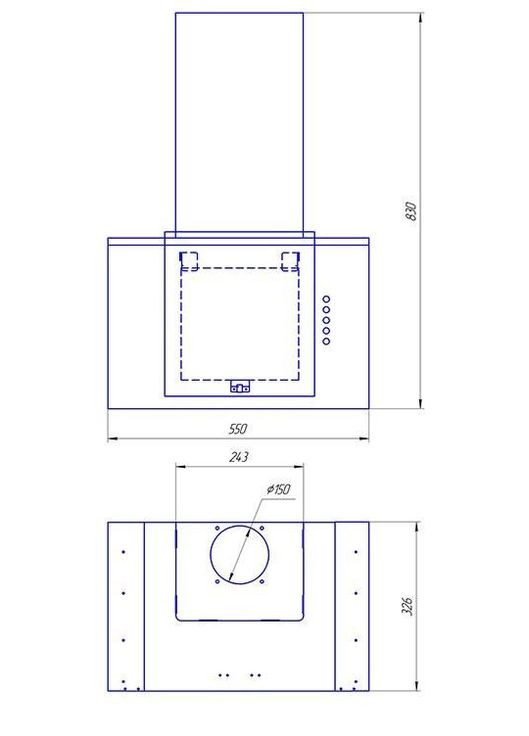 Витяжка кухонна Сіріус 60см 750м3 Слонова кістка Profit M (330129307)