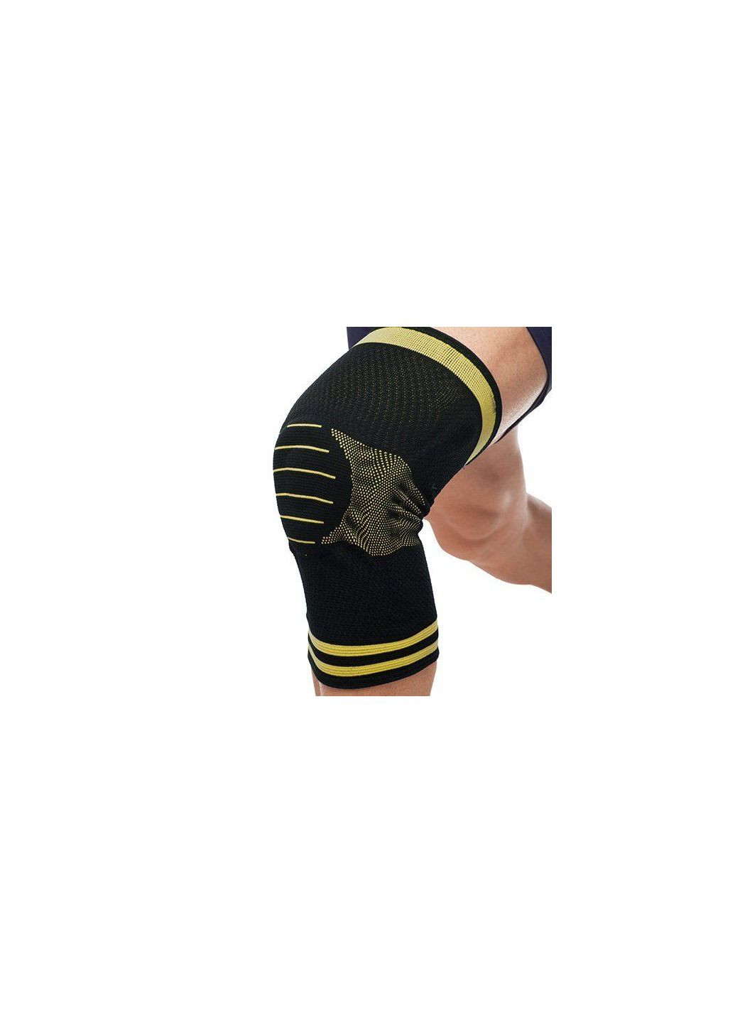 Наколенник с силиконовым кольцом 9066 Черно-желтый, (35486011) Mute (324430152)