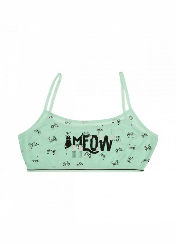 Бірюзовий підлітковий топ з малюнком Donella бавовна