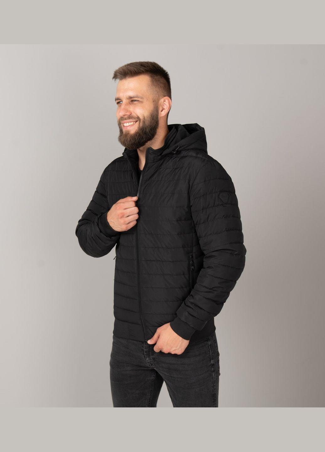 Черная демисезонная куртка мужская осень SK