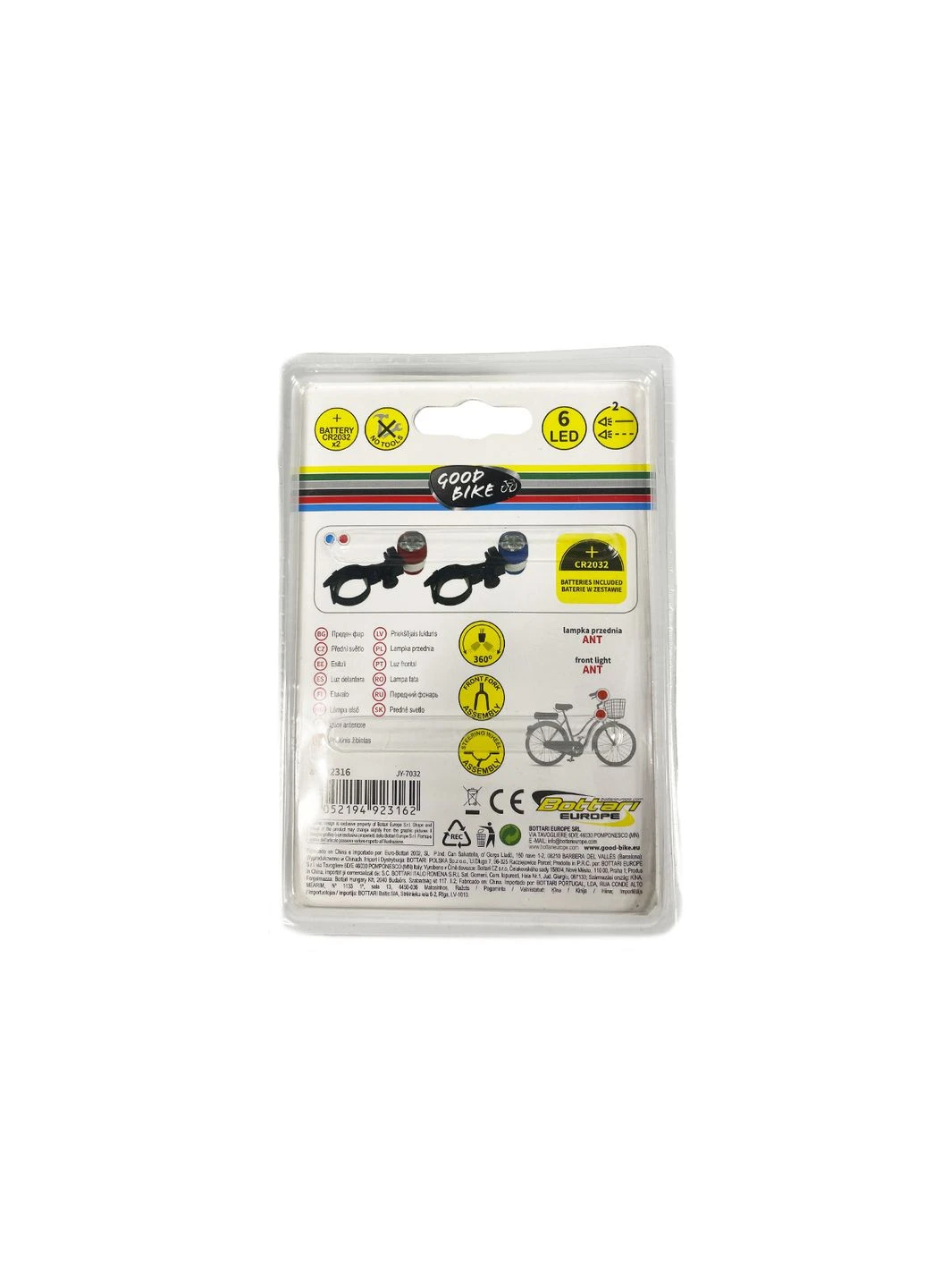 Фонарик на батарейках светодиодный 6 LED "ANT" красный (92316R-IS) Good Bike (392110325)